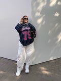 Navy & Pink | LA 73 Oversized Tee